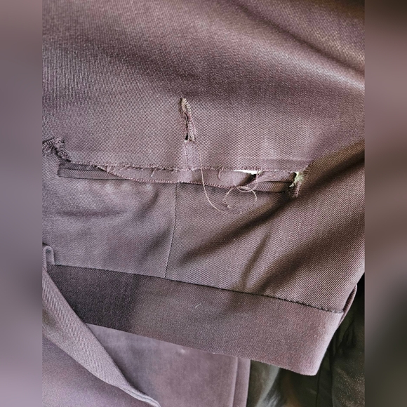 Vintage Vitale & Figli men's wool suit sz 38L plum - Picture 4 of 5